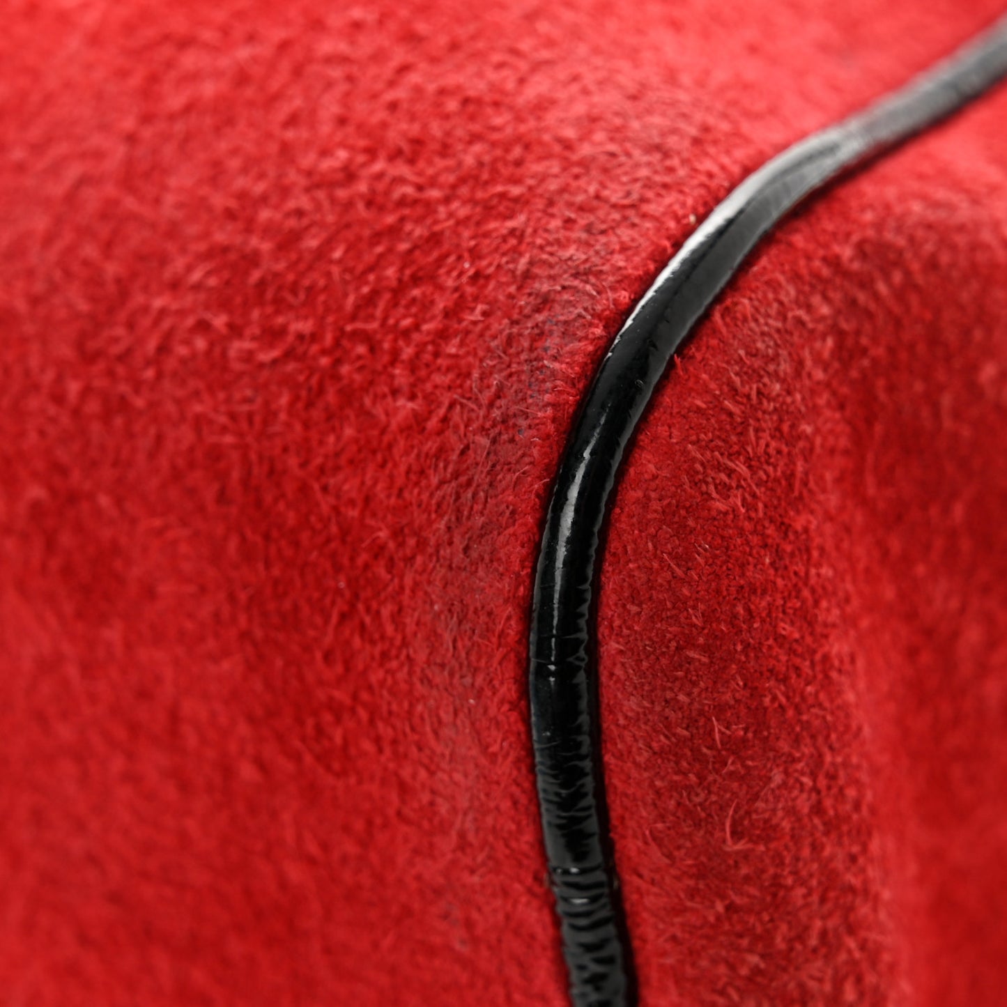 Suede Patent Web Small Ophidia Shoulder Bag Hibiscus Red Black