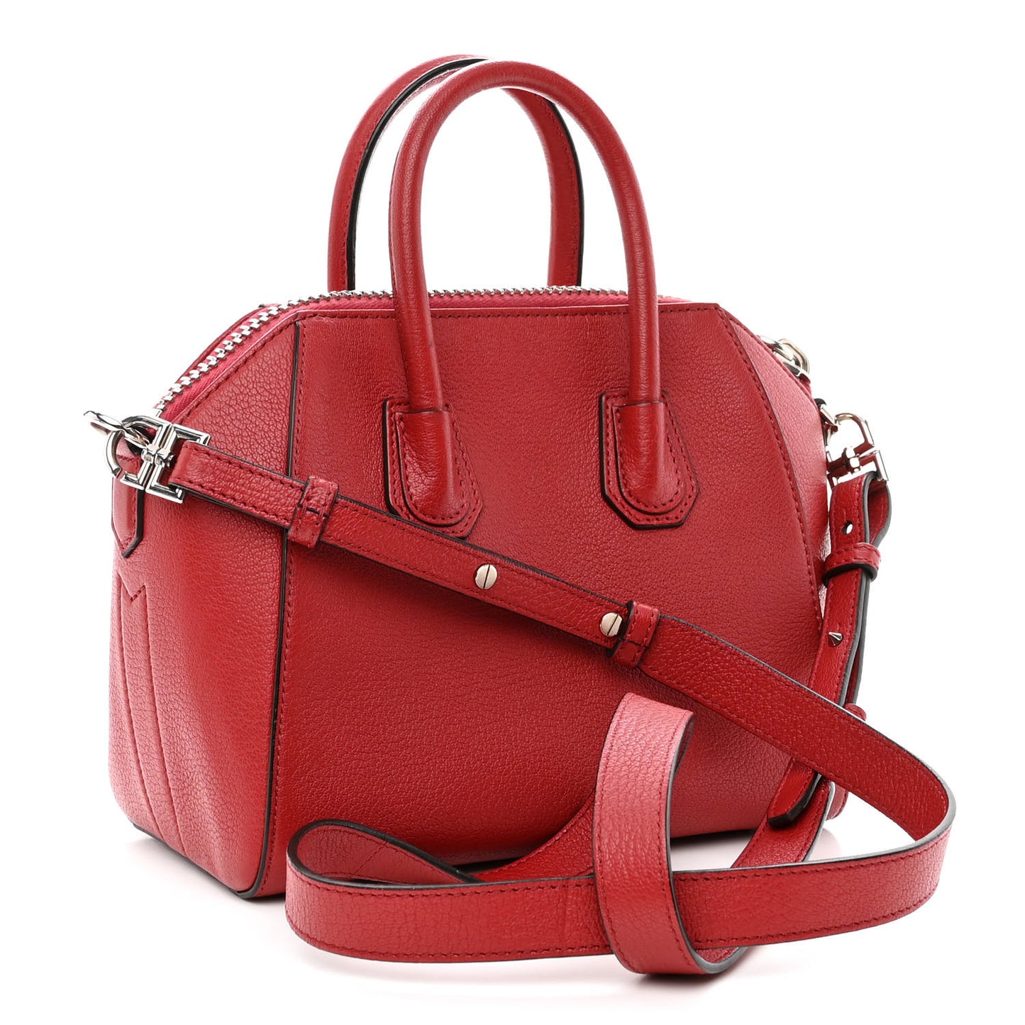 Sugar Goatskin Mini Antigona Medium Red