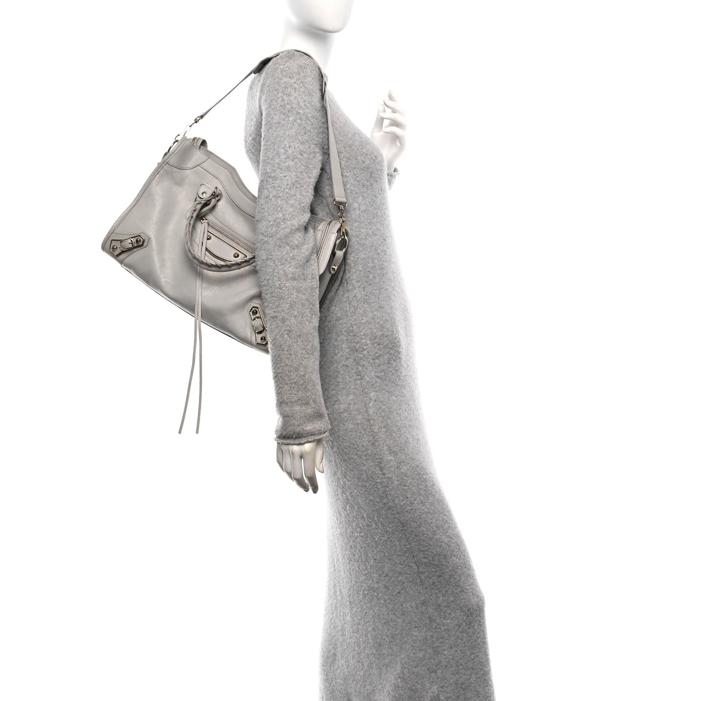 Chevre Gold Metallic Edge Hardware City Gris Glace
