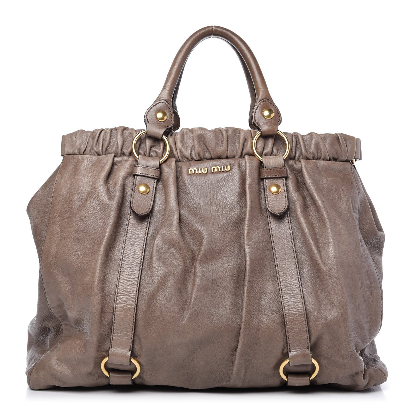 Vitello Lux Gathered Tote Juta