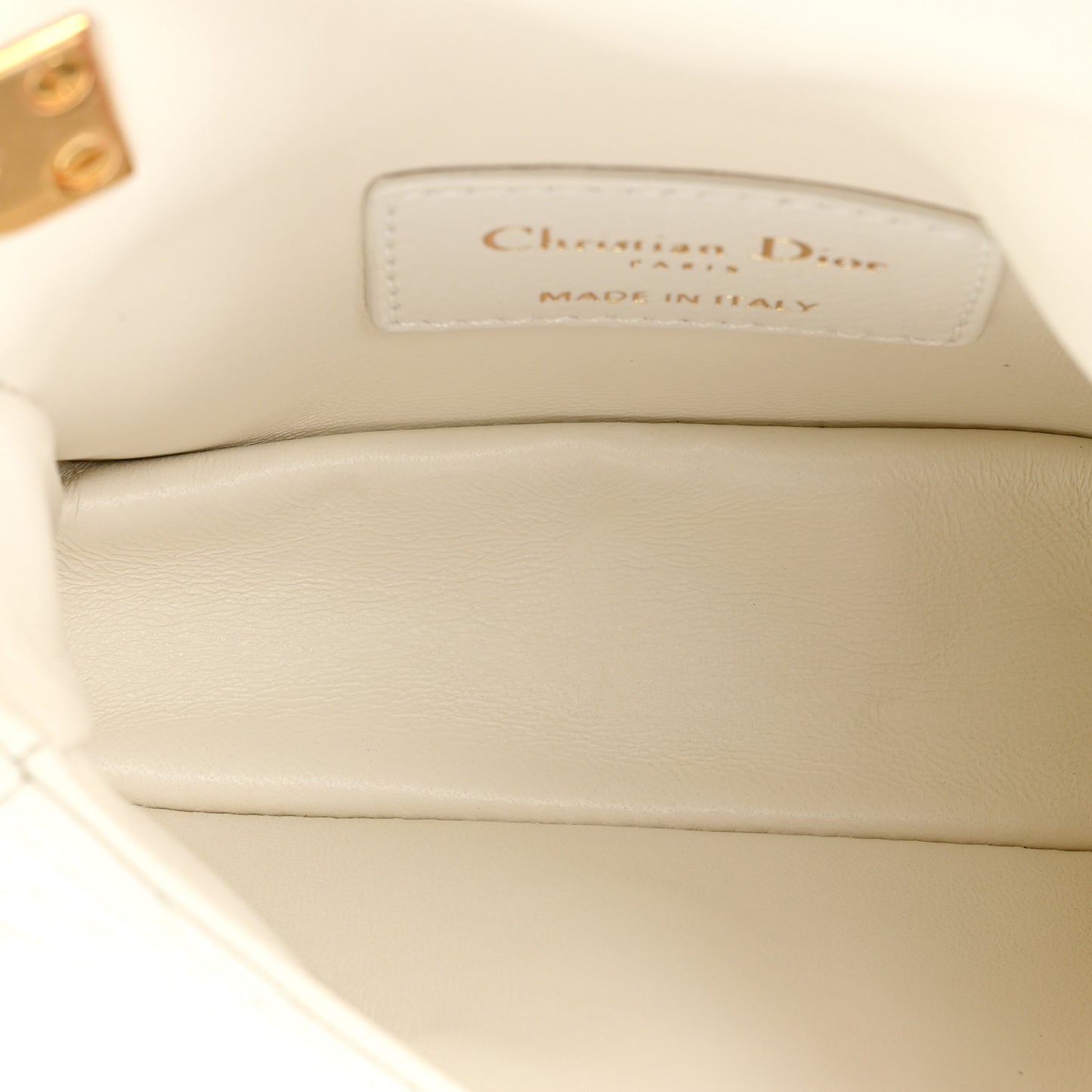 Supple Calfskin Cannage Micro Caro Bag Latte