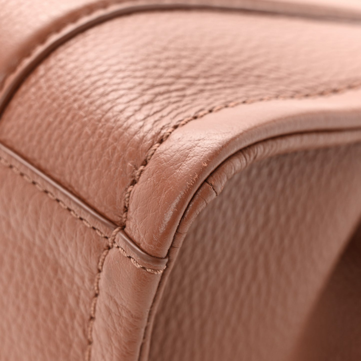 Grained Calfskin Mini The Tote Bag Argan Oil