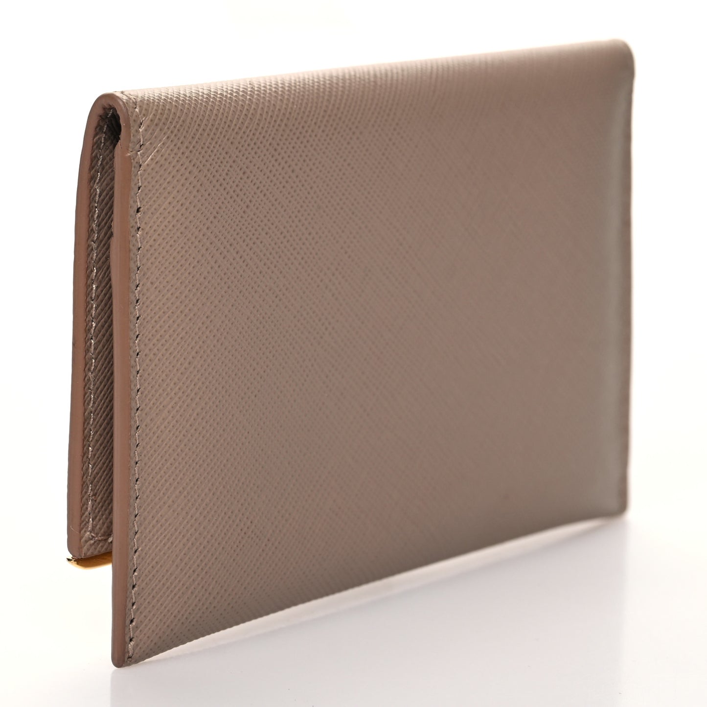 Saffiano Metal Bar Card Holder Cammeo