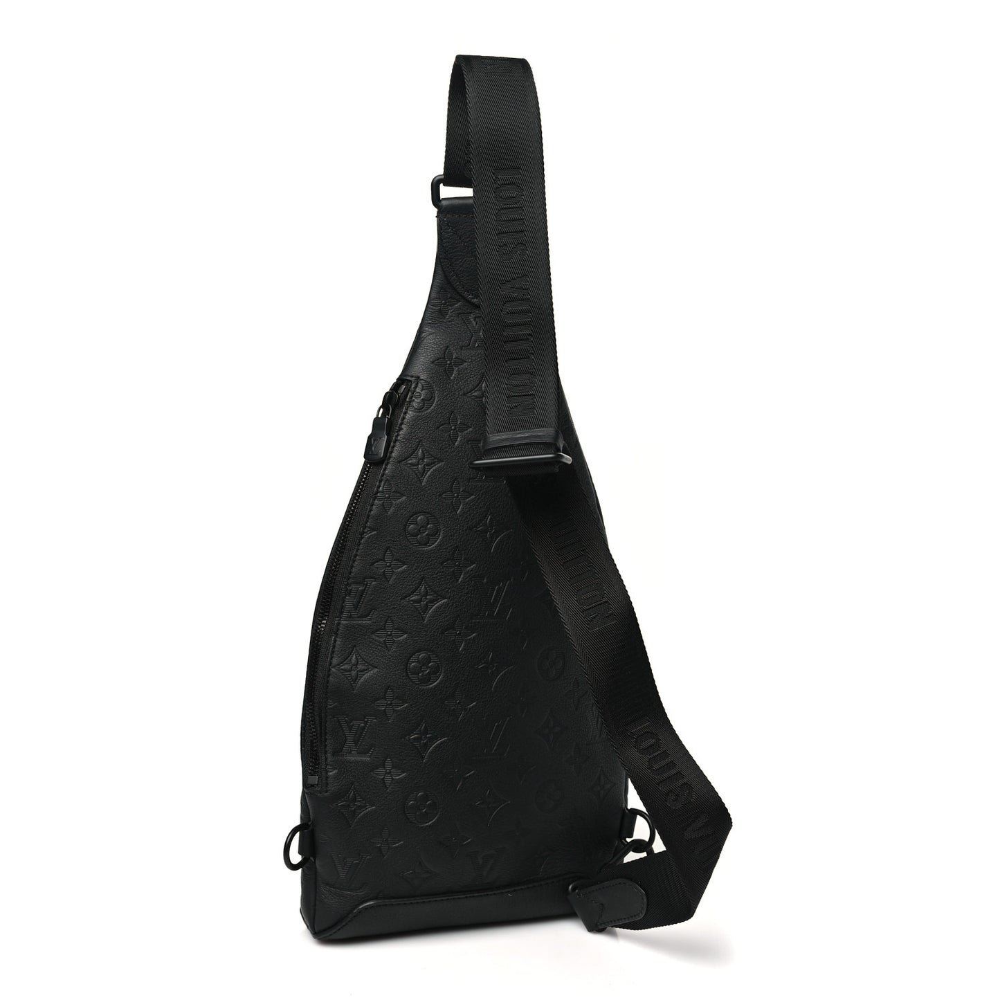 Calfskin Shadow Monogram Duo Slingbag Black