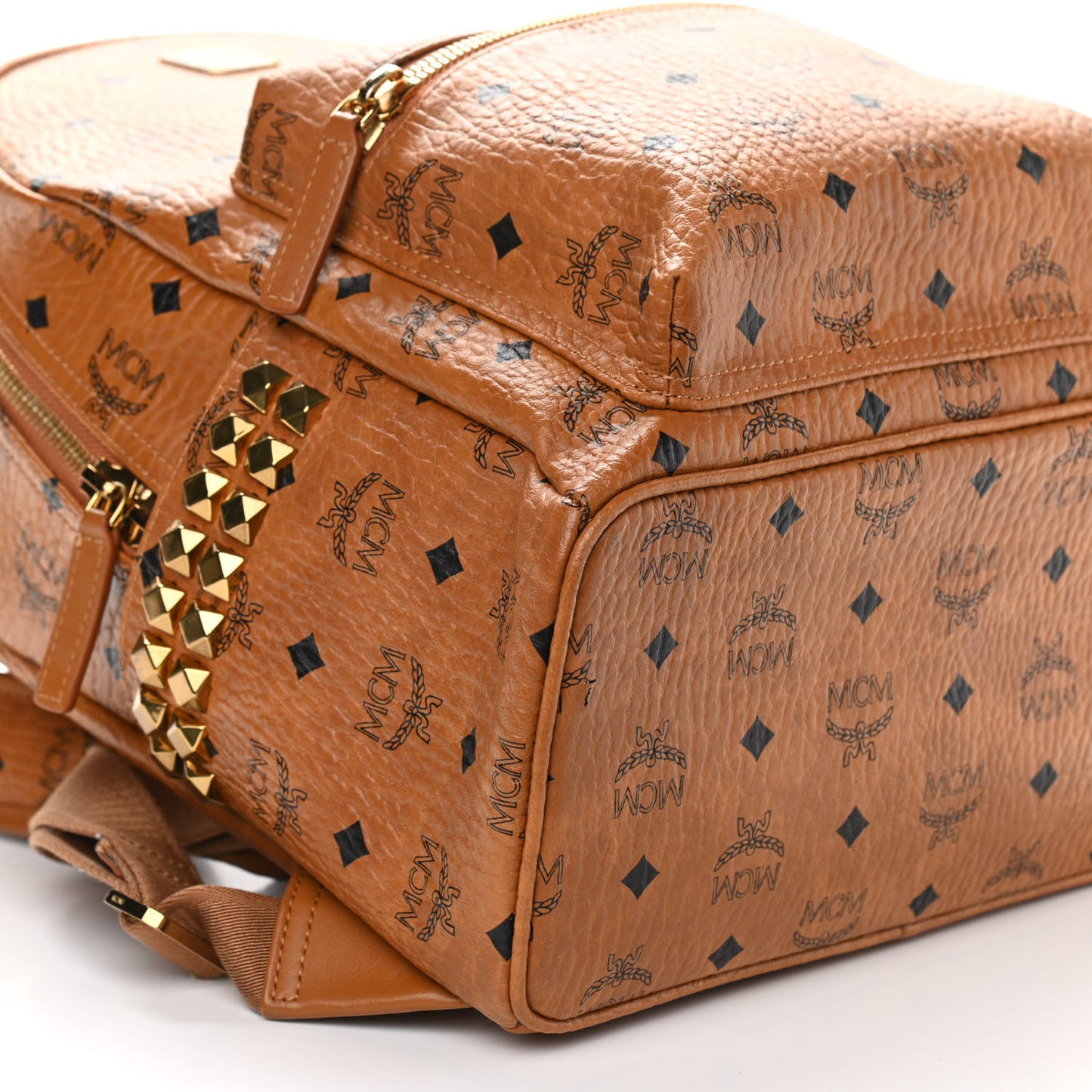 Visetos Small Side Stud Stark Backpack Cognac