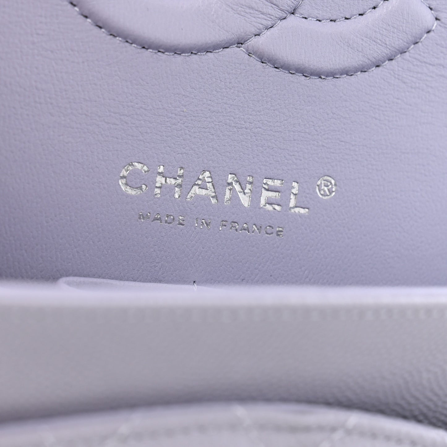 Caviar Quilted Medium Double Flap Light Purple