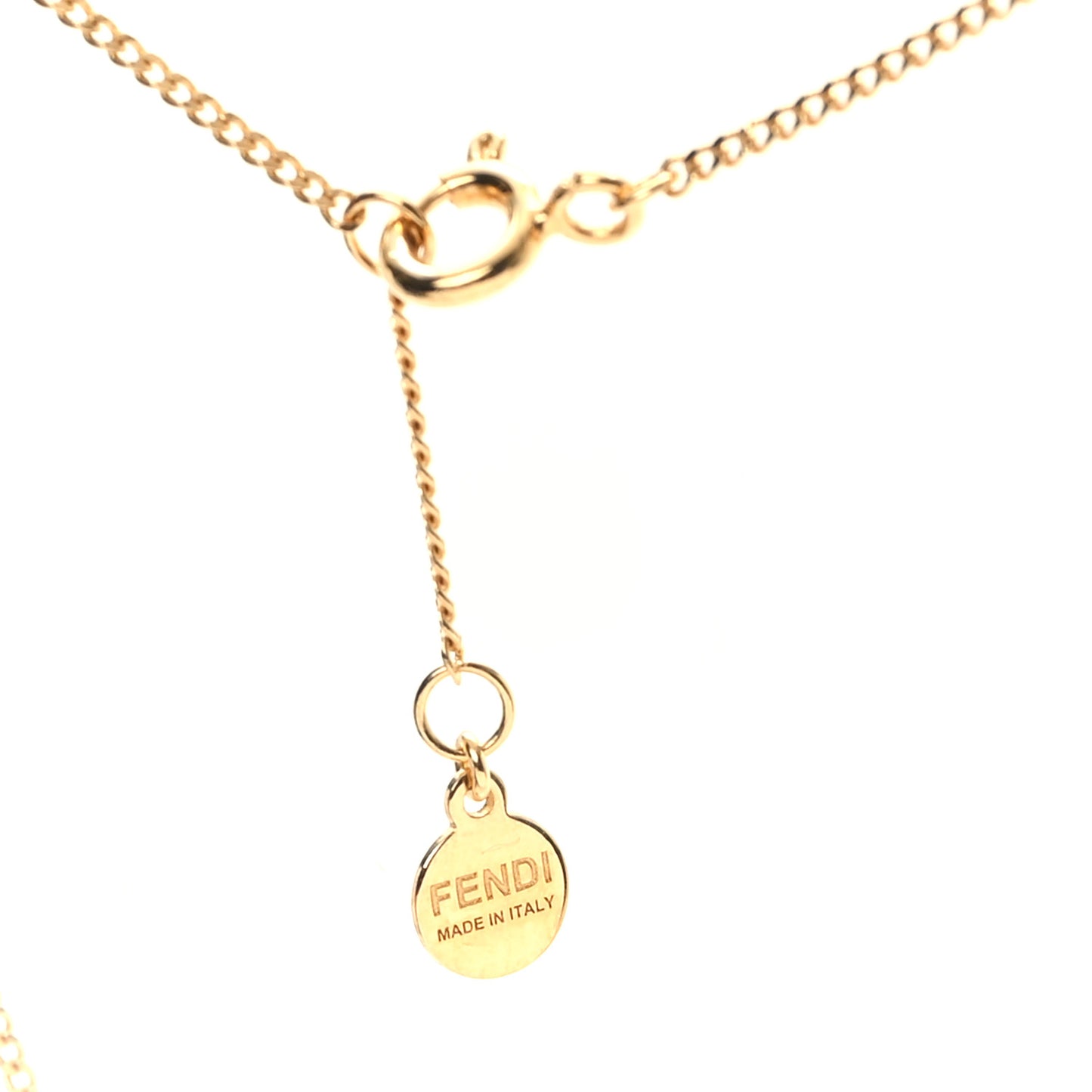 Metal Karligraphy Necklace Gold