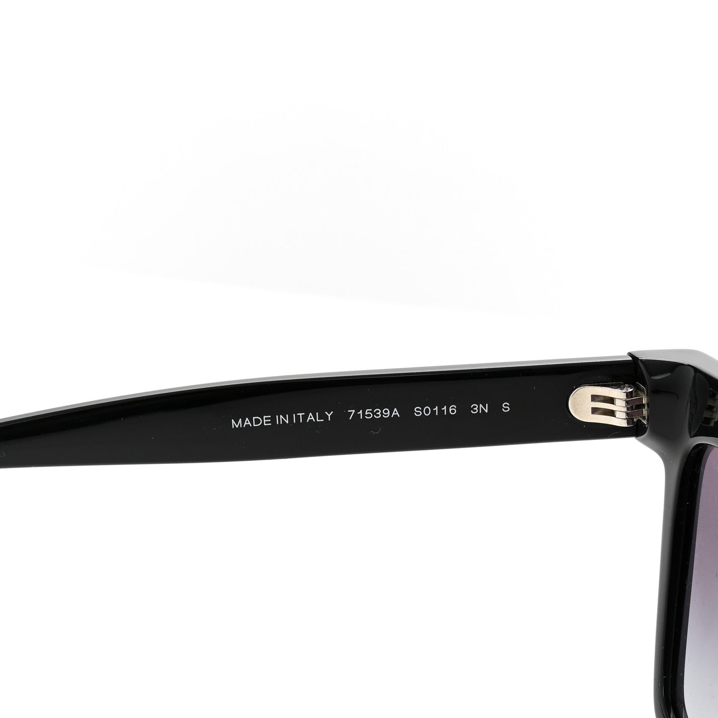 Acetate Strass Rectangle Sunglasses 71539A Black