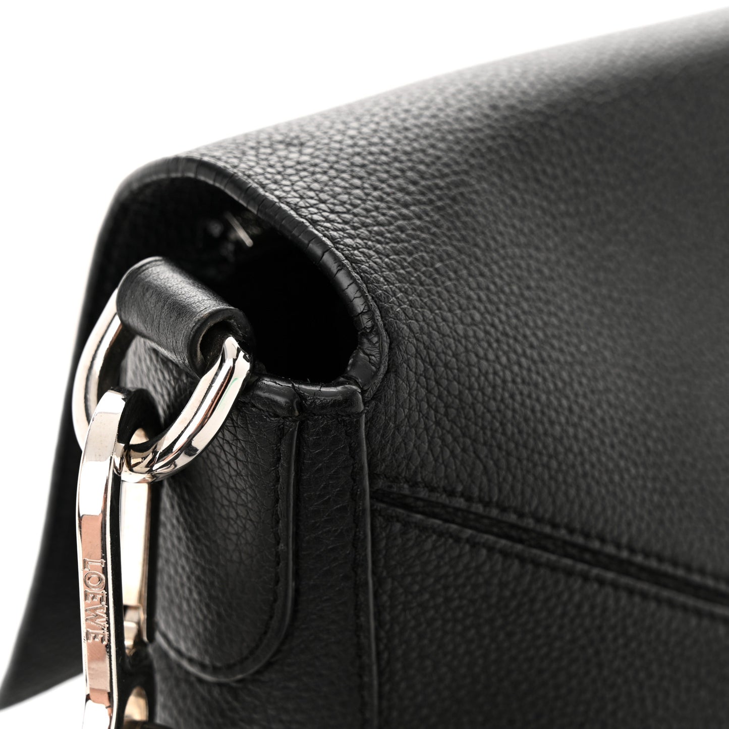 Calfskin Puzzle Messenger Bag Black