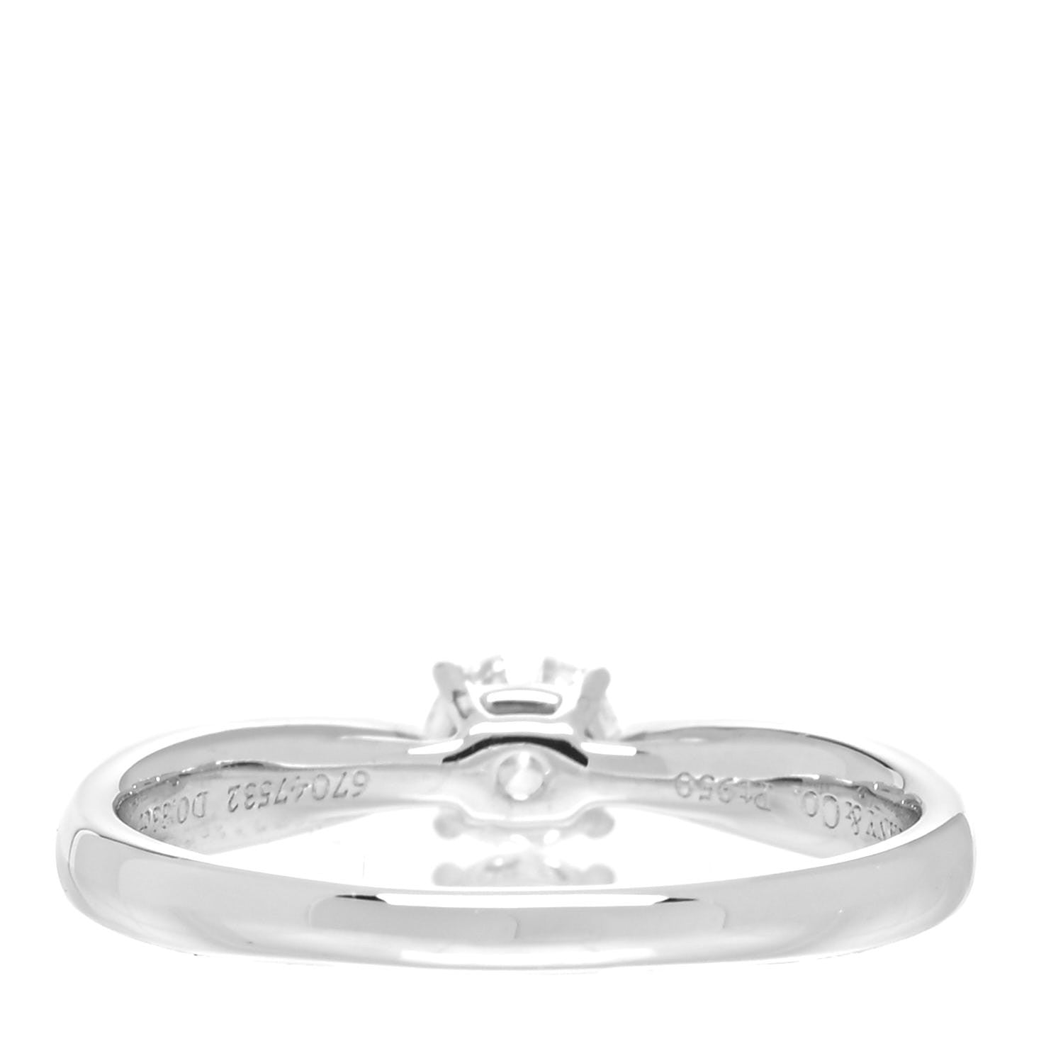 Tiffany Platinum Diamond .33ct Harmony Solitaire Engagement Ring 52 6 3 of 6