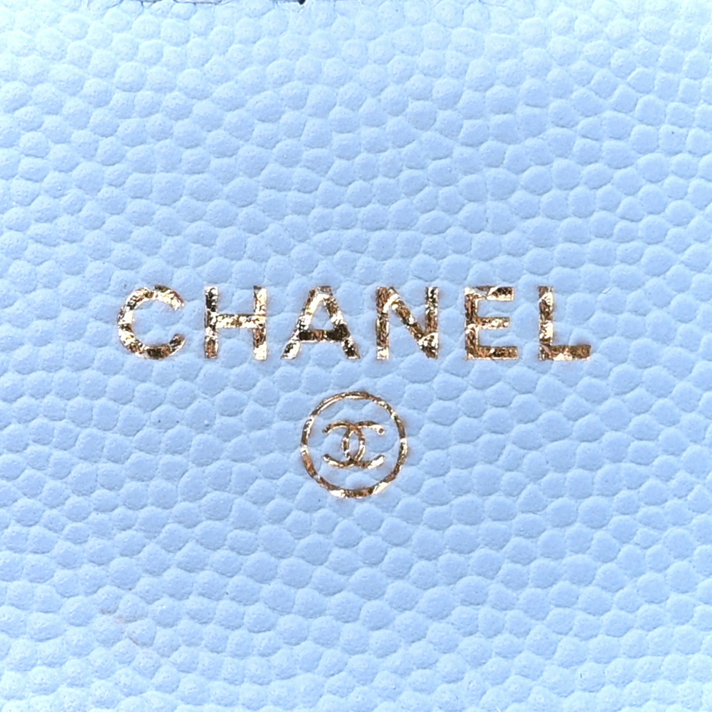 Caviar Quilted Mini Chain Belt Bag Light Blue