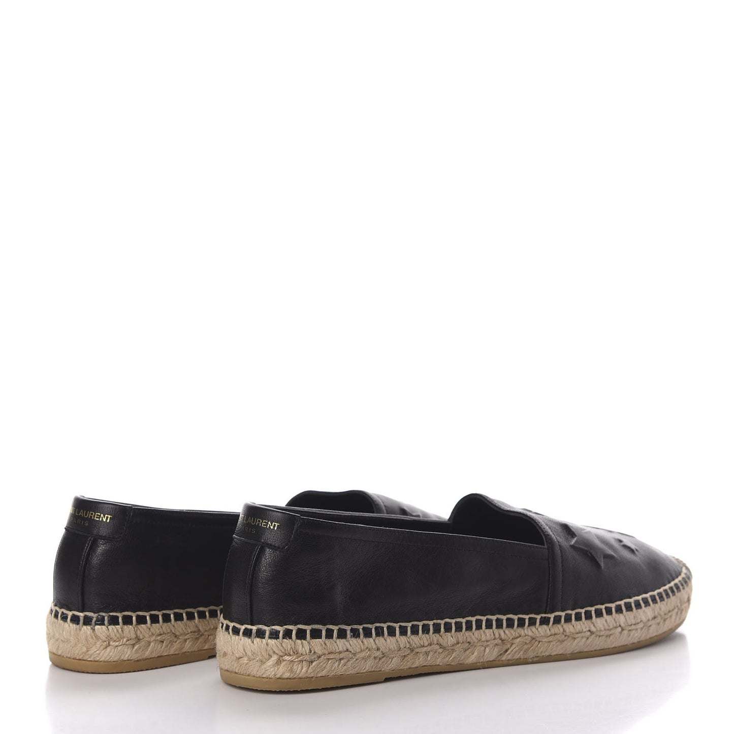 Nappa Embossed Stars Espadrilles 39 Black
