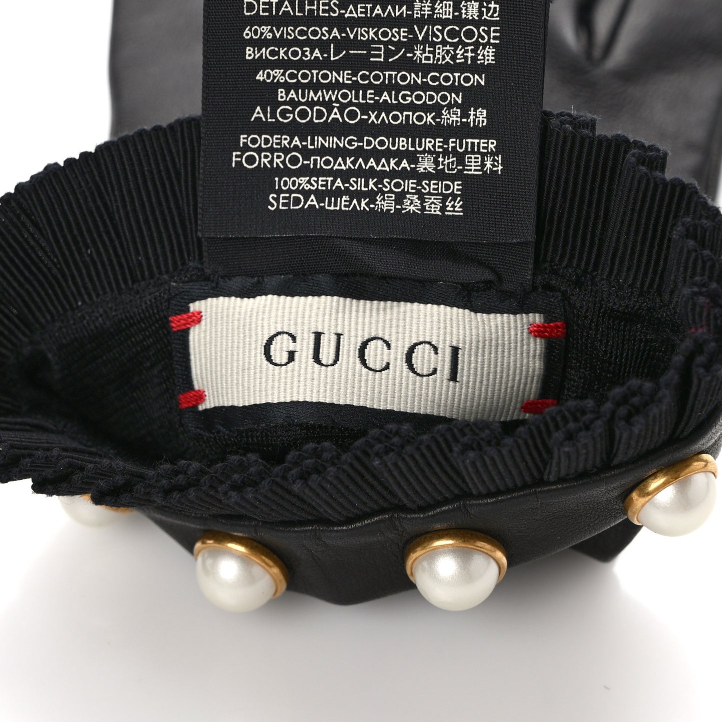 Nappa Pearl Gloves 8 Black