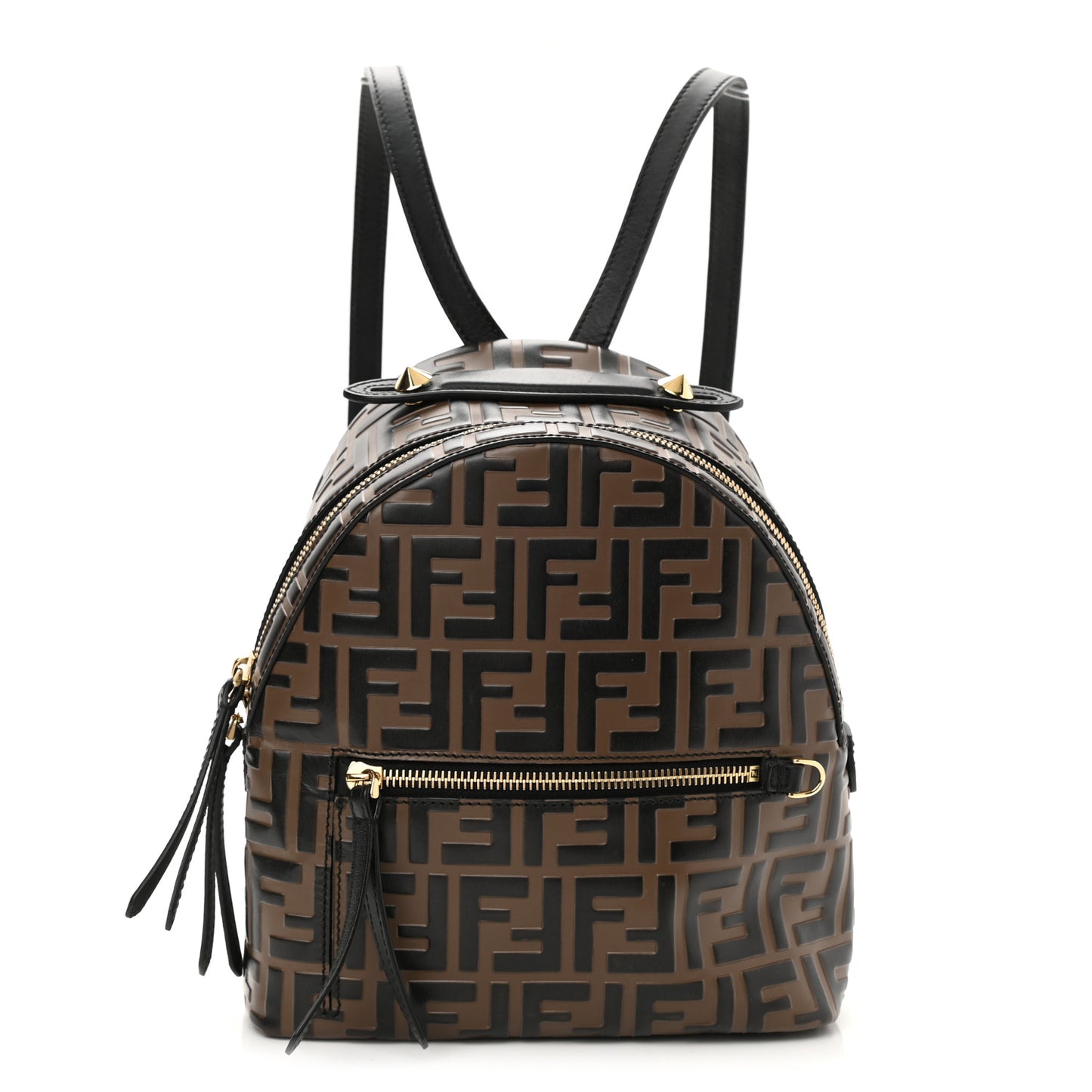 Vitello Bi-Color FF 1974 Embossed Mini Backpack Maya Black