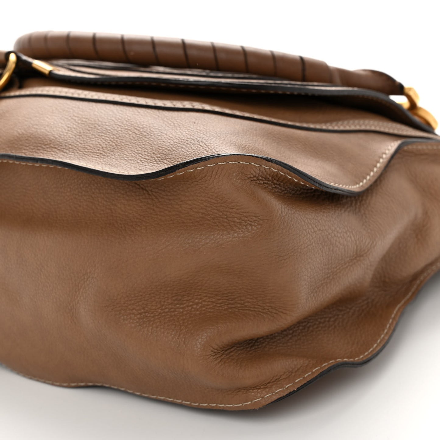 Calfskin Large Marcie Satchel Nut