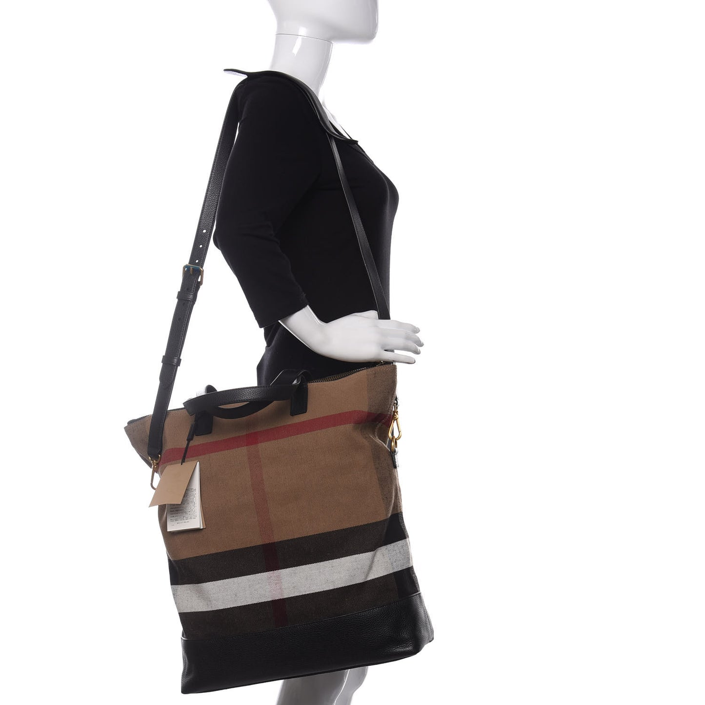 Canvas Check Armley Folding Messenger Black