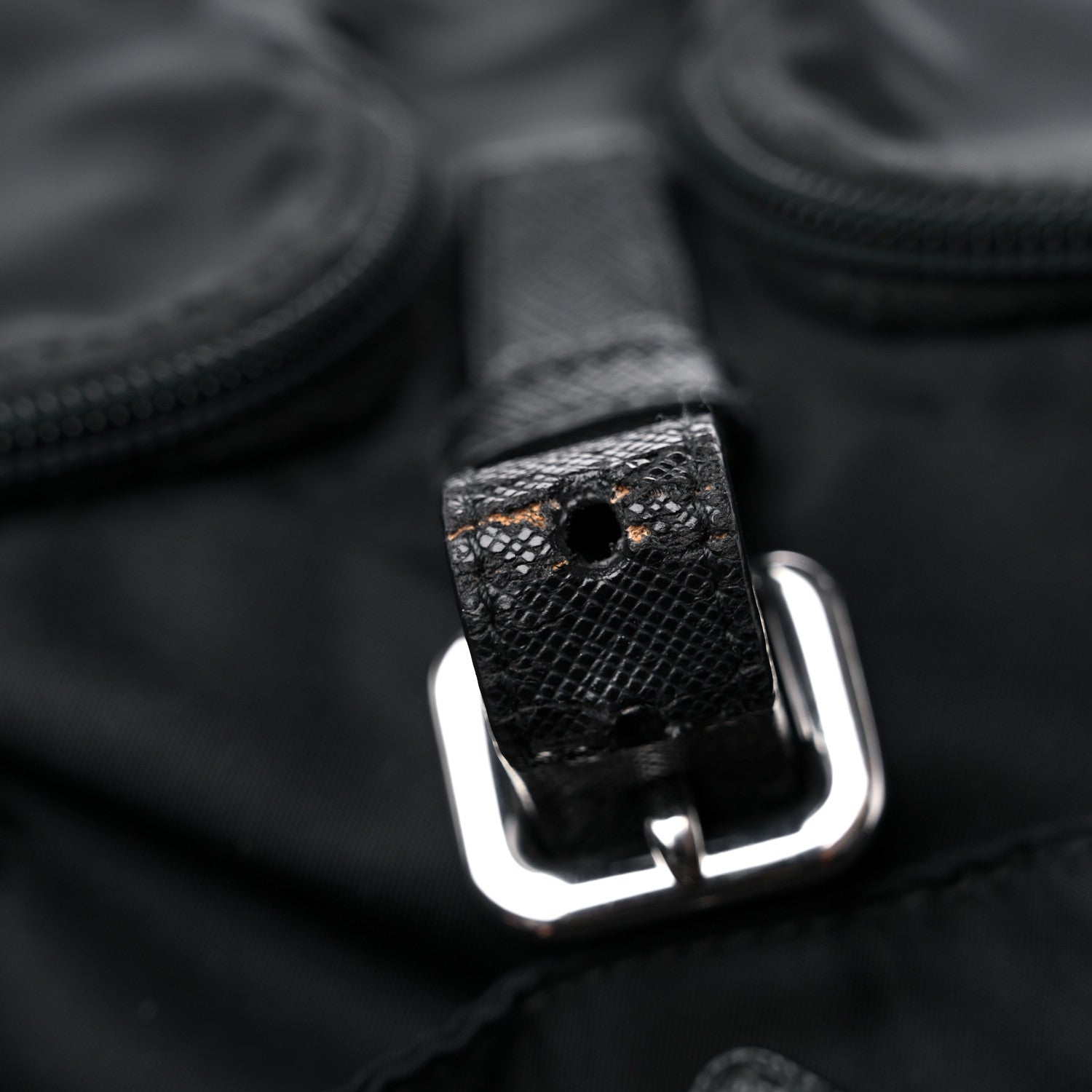 Prada Tessuto Nylon Saffiano Medium Backpack Black 9 of 11
