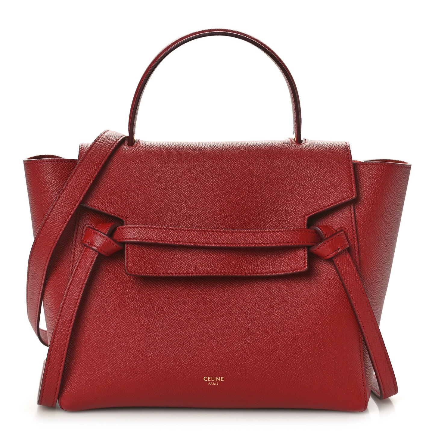 Grained Calfskin Micro Belt Bag Ruby