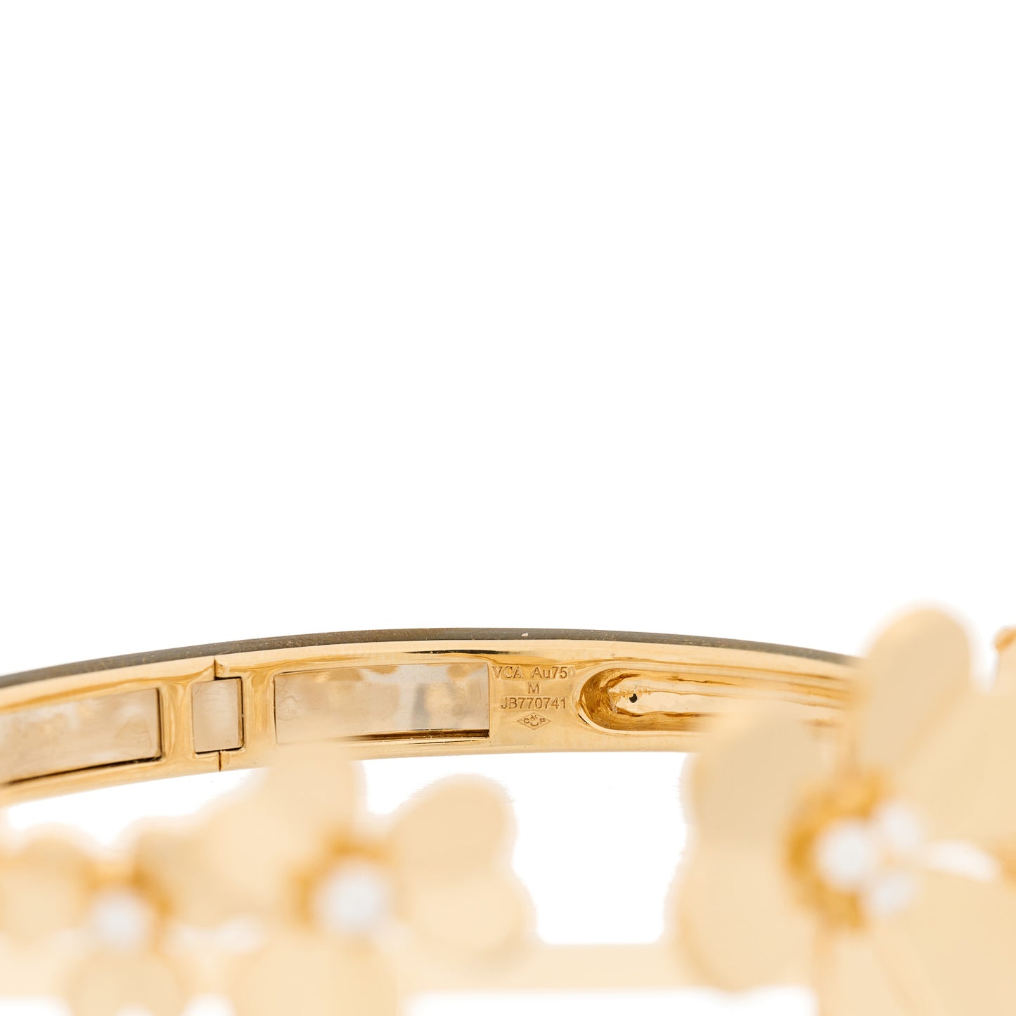 18K Yellow Gold Diamond Small Frivole 7 Flowers Bracelet M