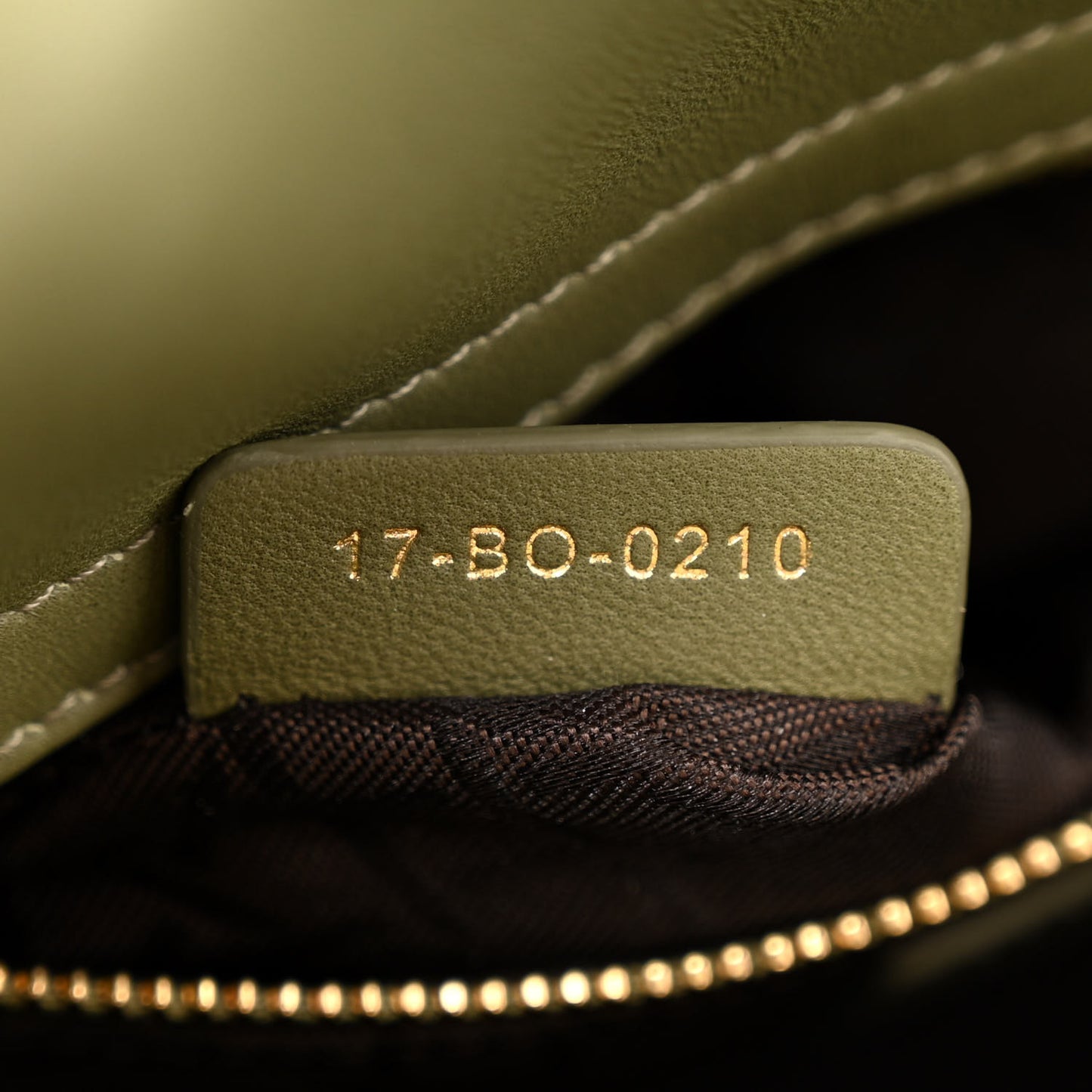 Lambskin Cannage Small My ABCDior Lady Dior Green