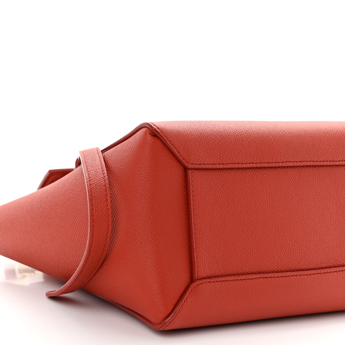 Grained Calfskin Micro Belt Bag Fox Red