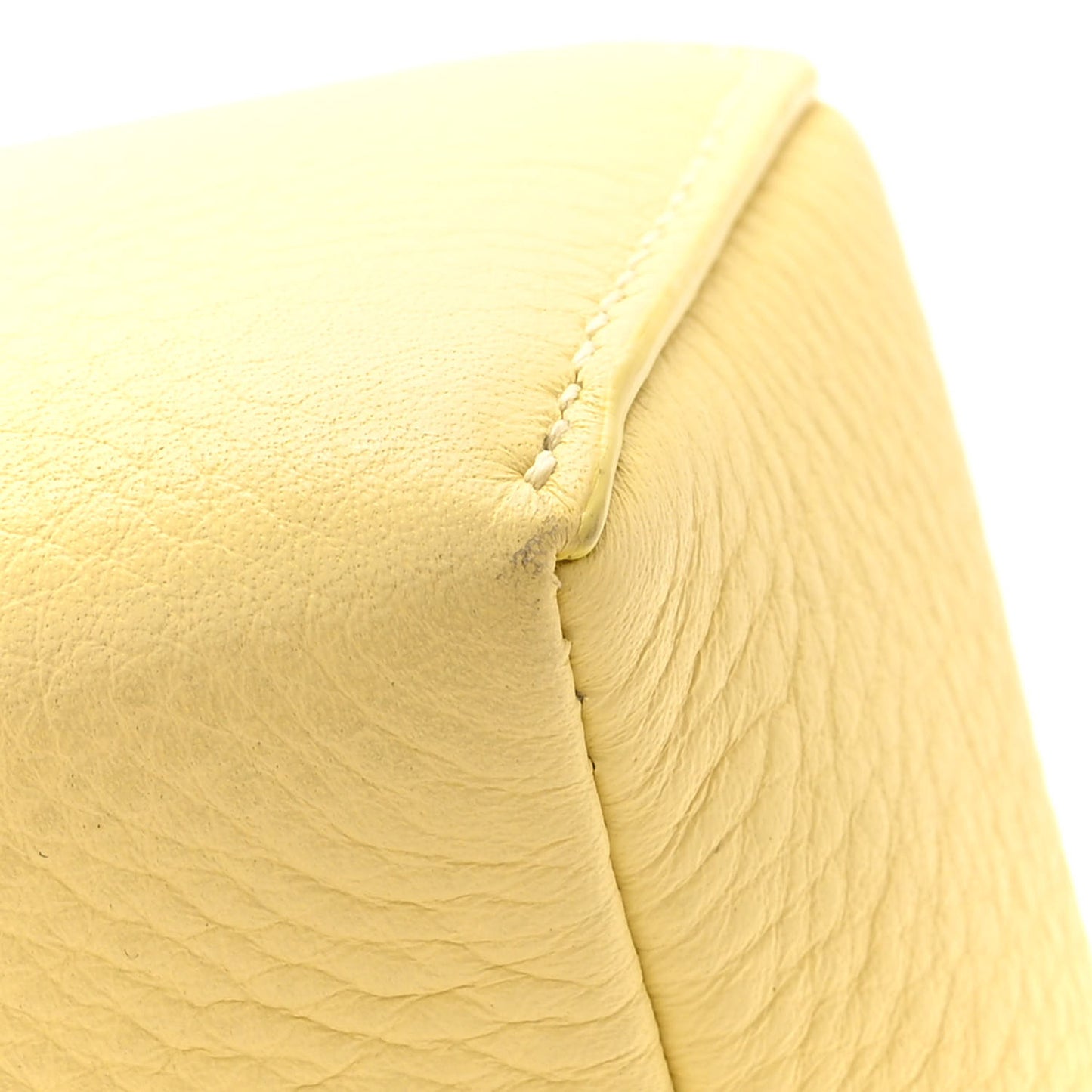 Grained Calfskin L19 Extra Pocket Pouch Yellow