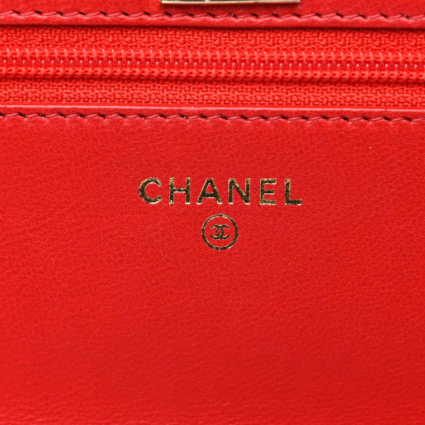 Lambskin Quilted Trendy CC Wallet On Chain WOC Red