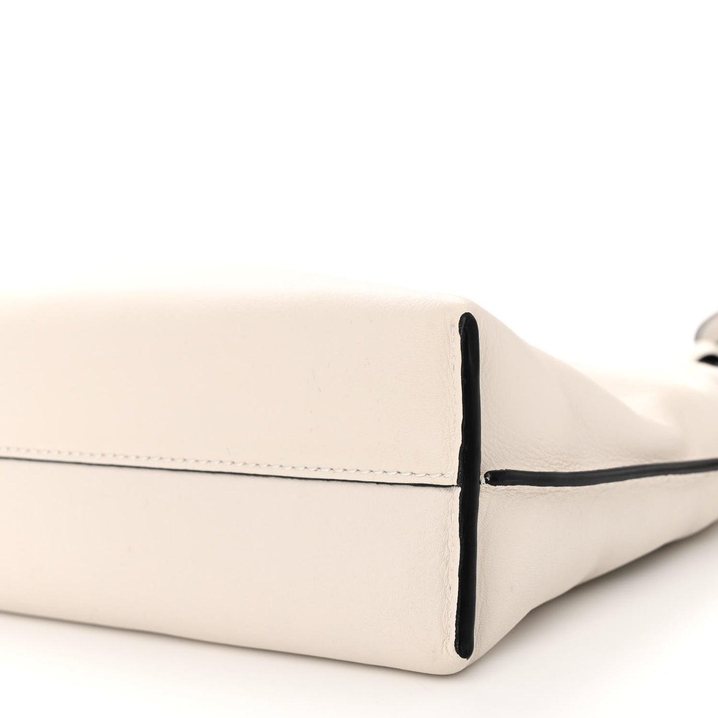 Calfskin Mini Flamenco Knot Clutch Angora