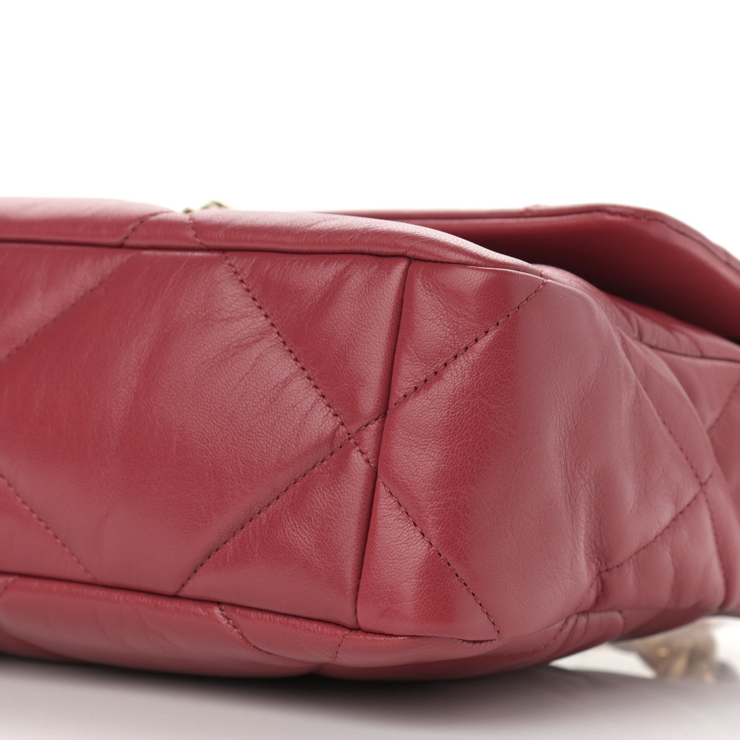 Goatskin Quilted Large Chanel 19 Flap Red