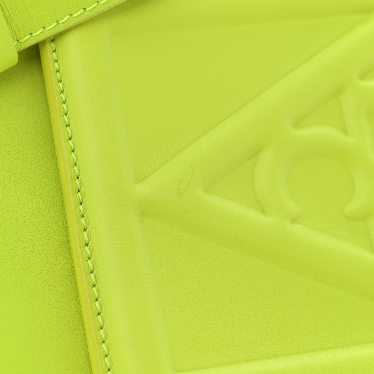 Calfskin Mini Mode Travia Tote Acid Green