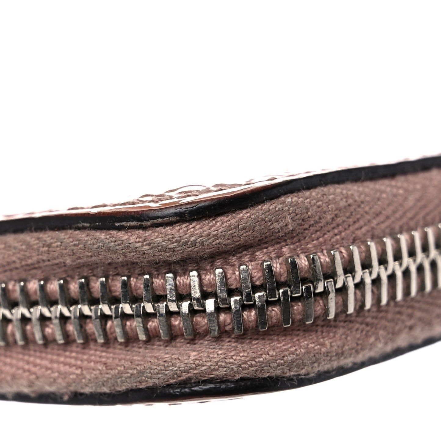 Patent Microguccissima Zip Around Wallet Pink