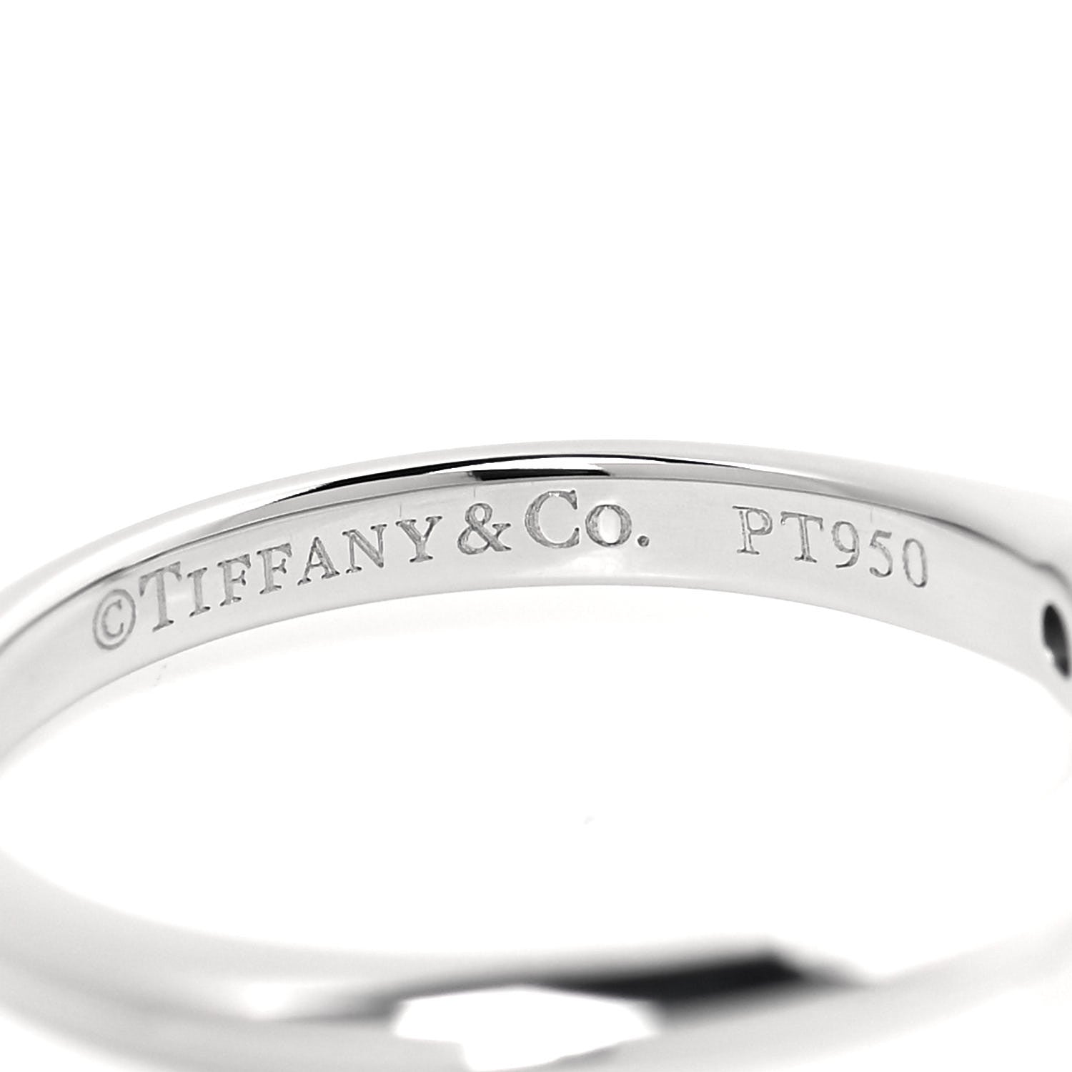 Tiffany Platinum Diamond .31ct Solitaire Engagement Ring 46 3.75 4 of 4