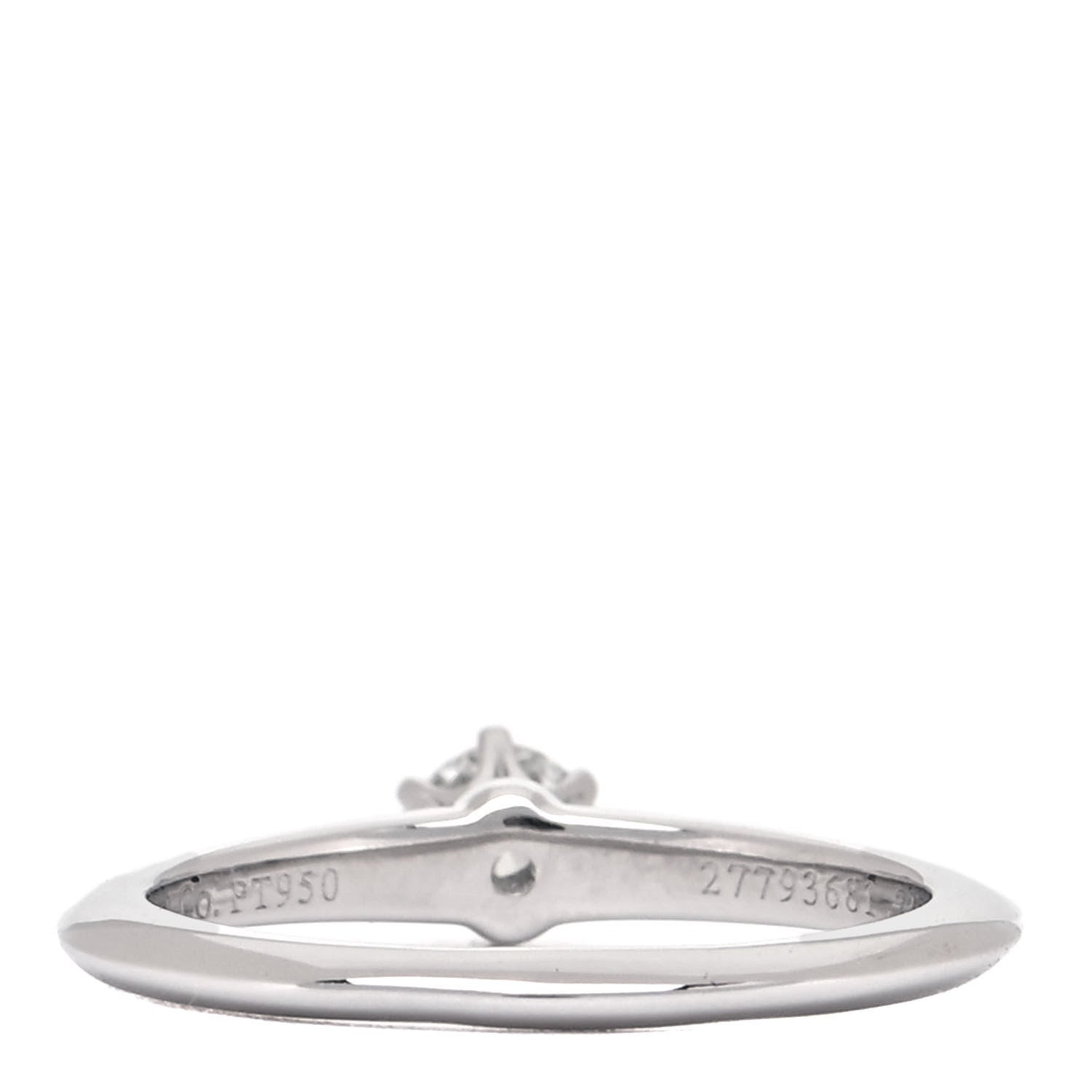 Tiffany Platinum Diamond .22ct Solitaire Engagement Ring 50 5.5 3 of 5