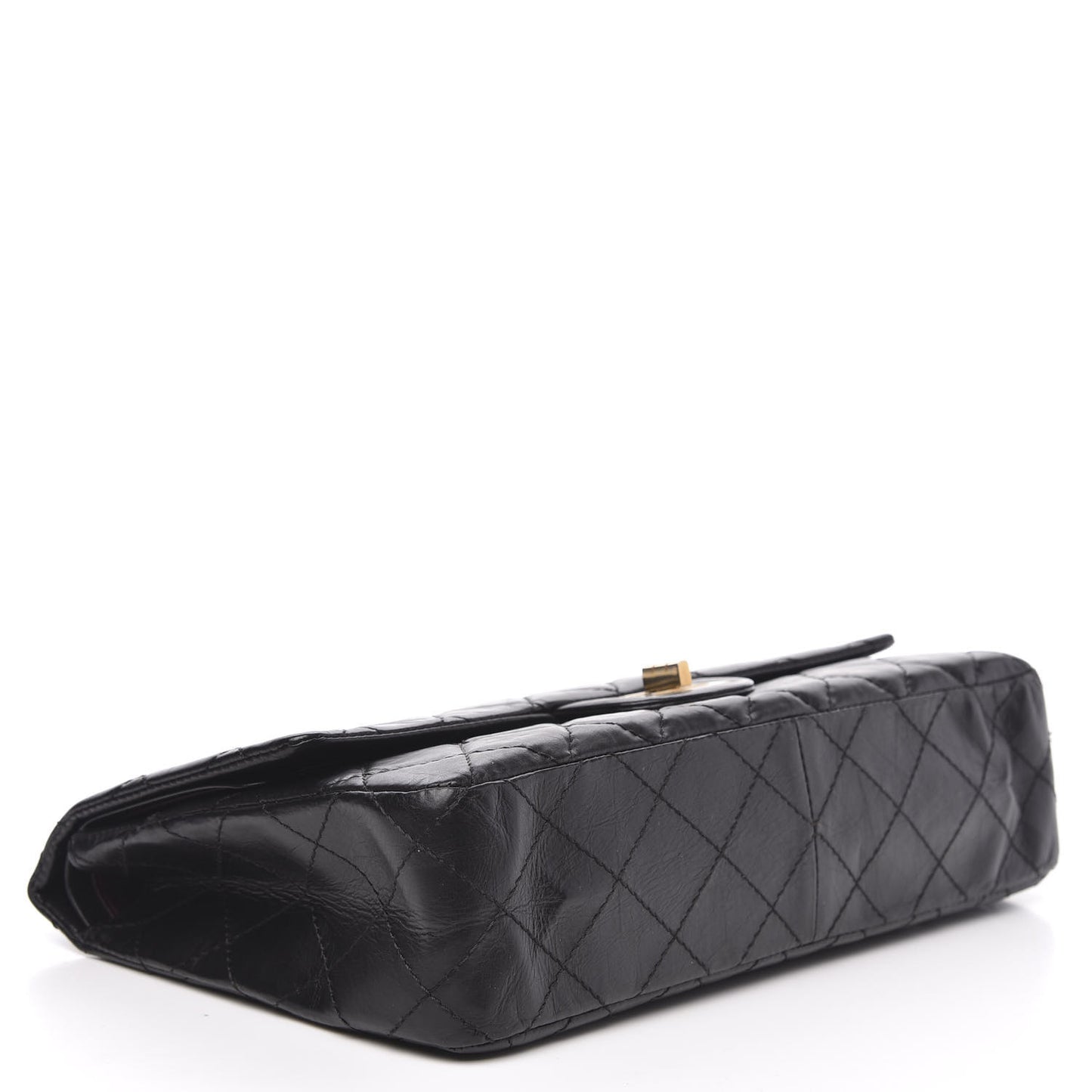 Aged Calfskin Quilted 2.55 Reissue 227 Flap Black