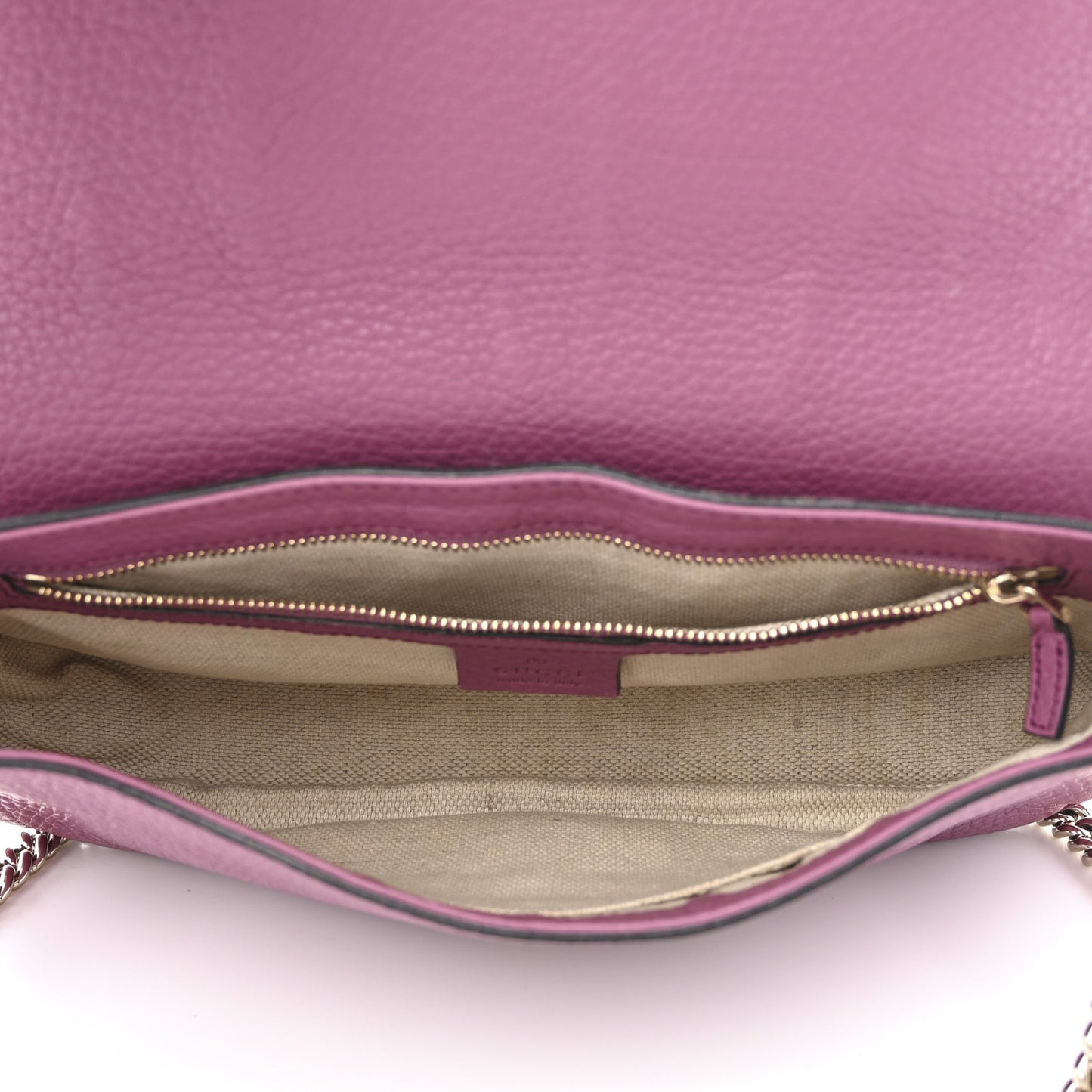 Pebbled Calfskin Medium Soho Flap Crossbody Peonia Flower