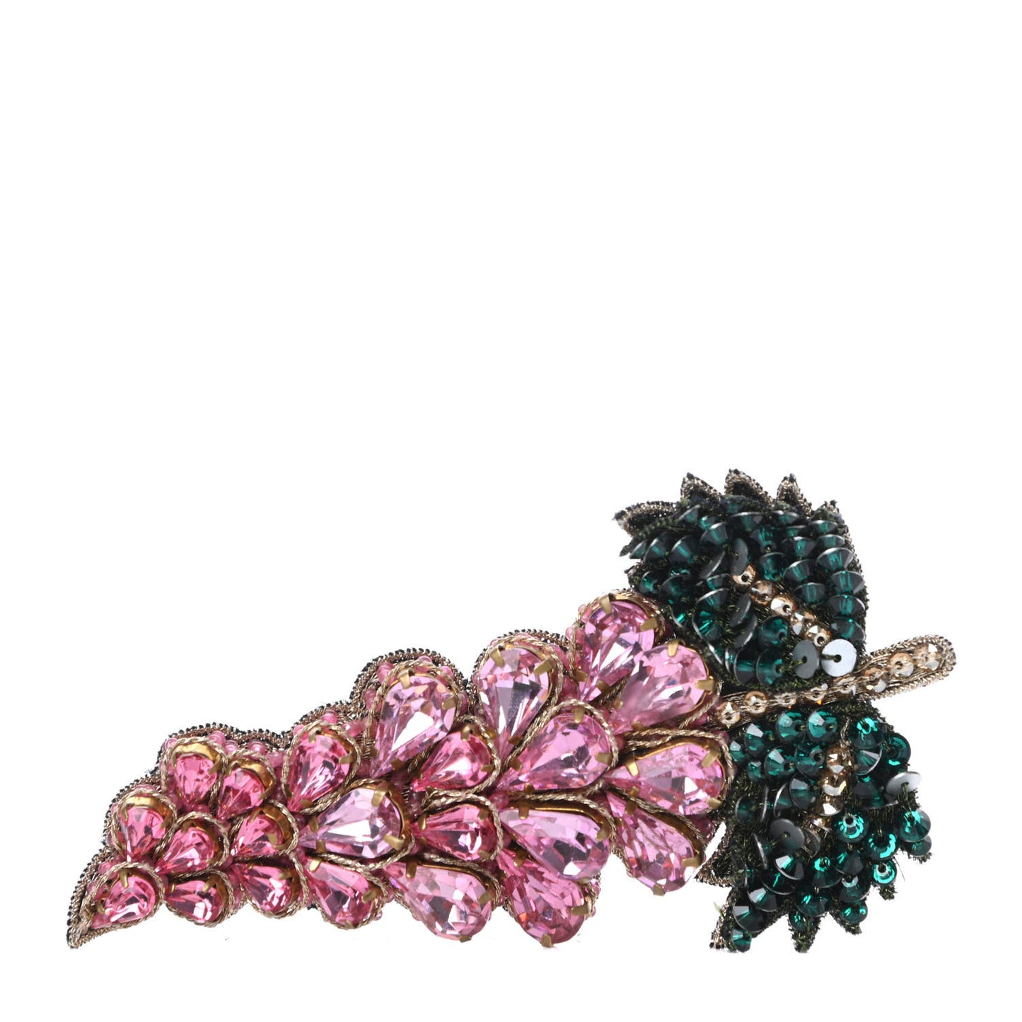 Crystal Sequin Grapes Brooch Pink Green