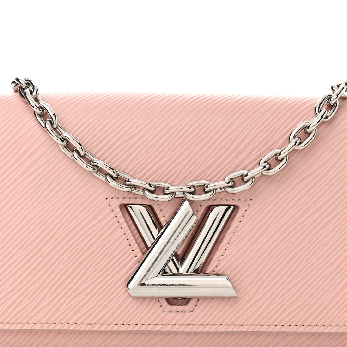 Epi Twist Chain Wallet Rose Ballerine