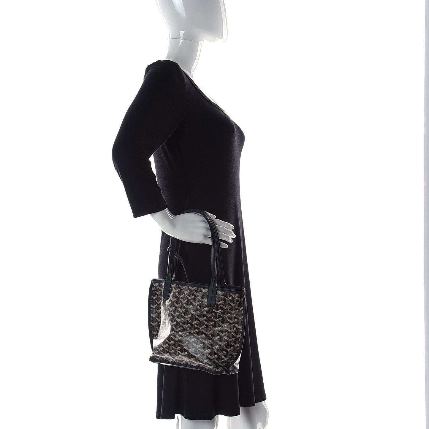Goyardine Reversible Mini Anjou Black