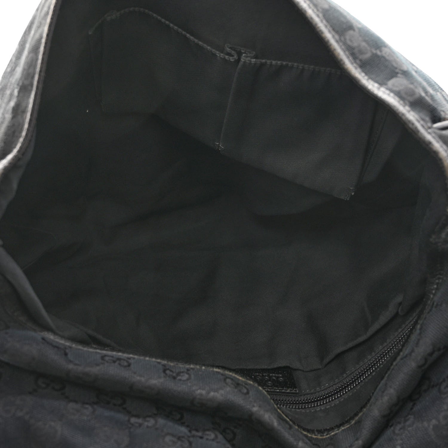 Gucci Monogram Web Medium Flap Messenger Black 5 of 11