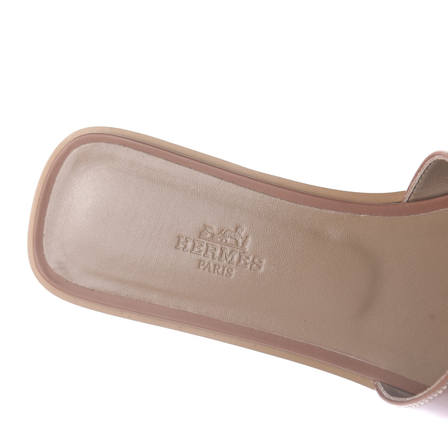 Hermes Box Calfskin Oran Sandals 38 Gold 8 of 11
