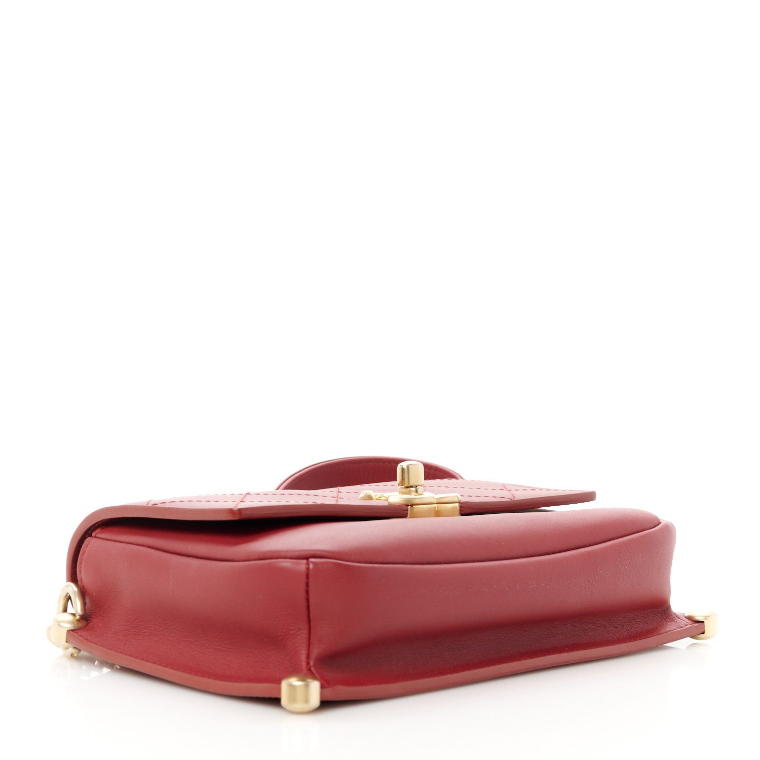 Chanel Calfskin Stitched Flap Red 4 of 11