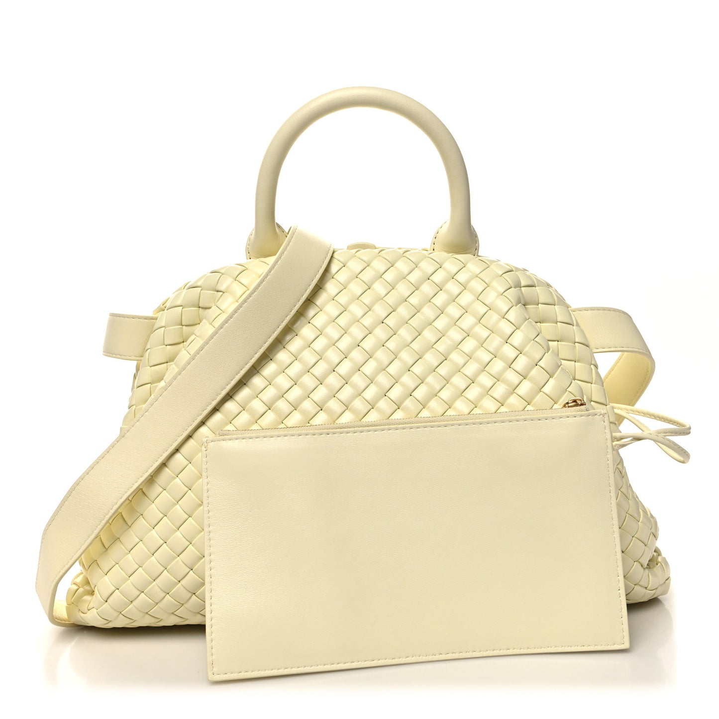 Nappa Intrecciato Small Padded The Handle Tote Zest Washed