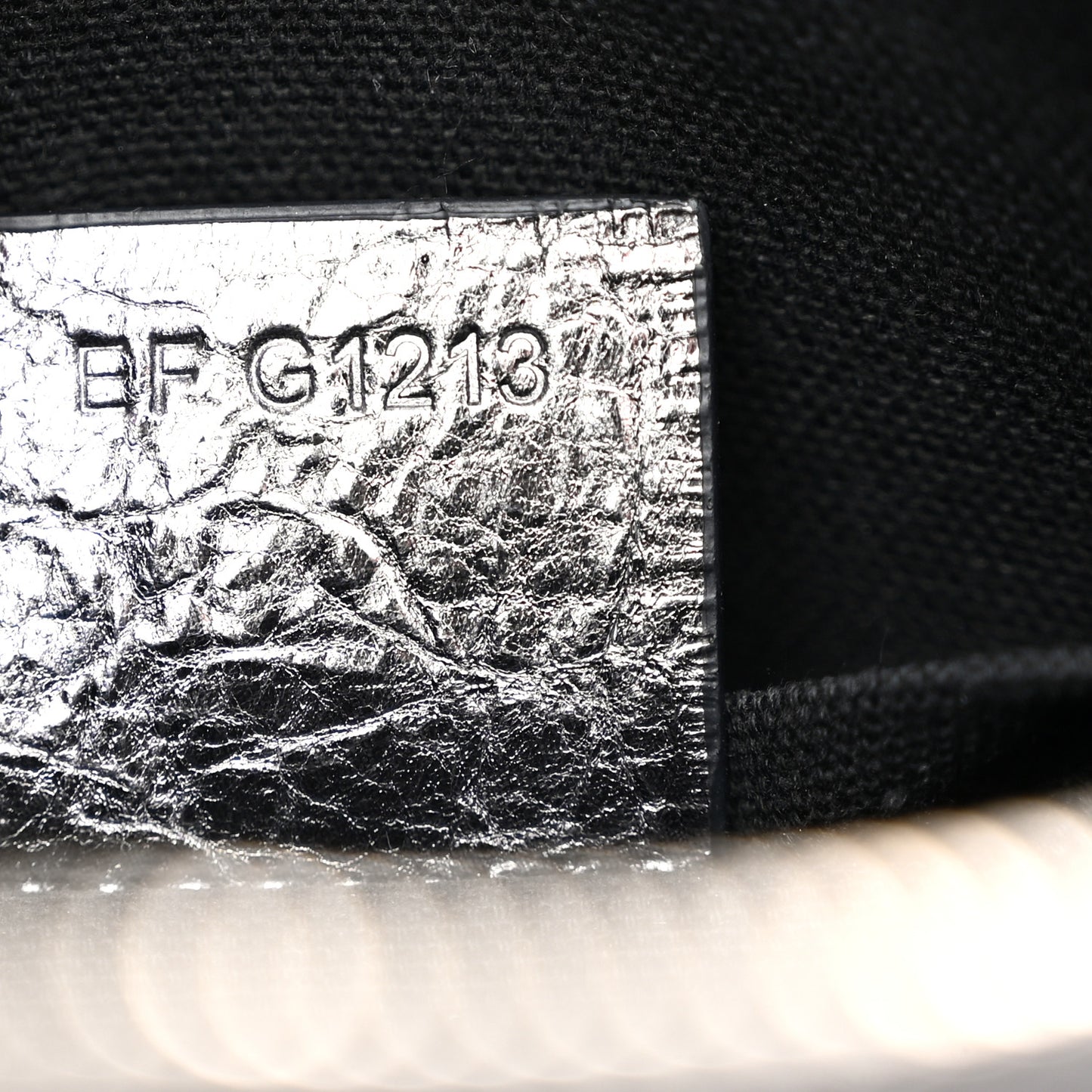 Metallic Calfskin Small Voyou Bag Silver
