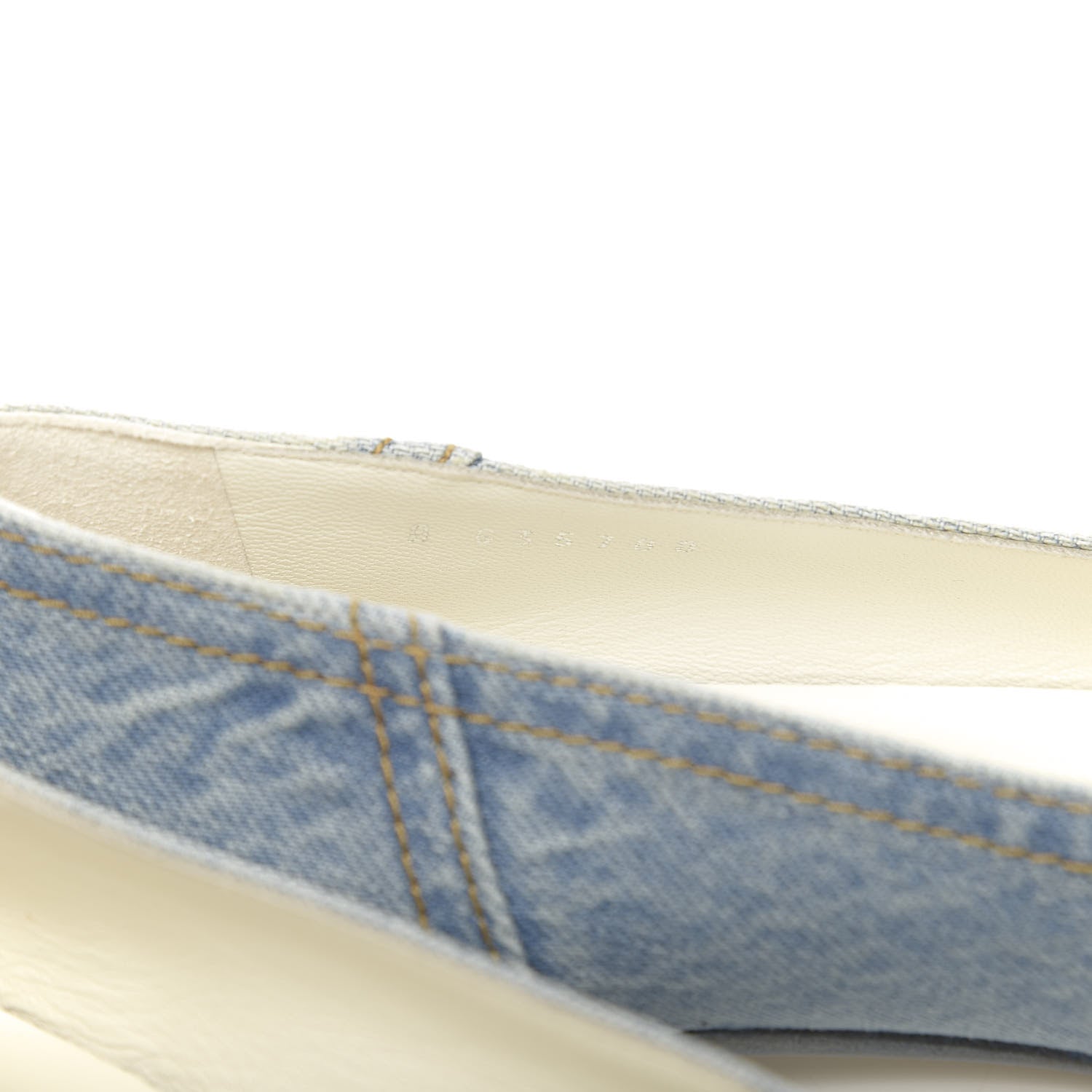 Chanel Denim CC Cap Toe Ballerina Flats 38 Light Blue 8 of 10