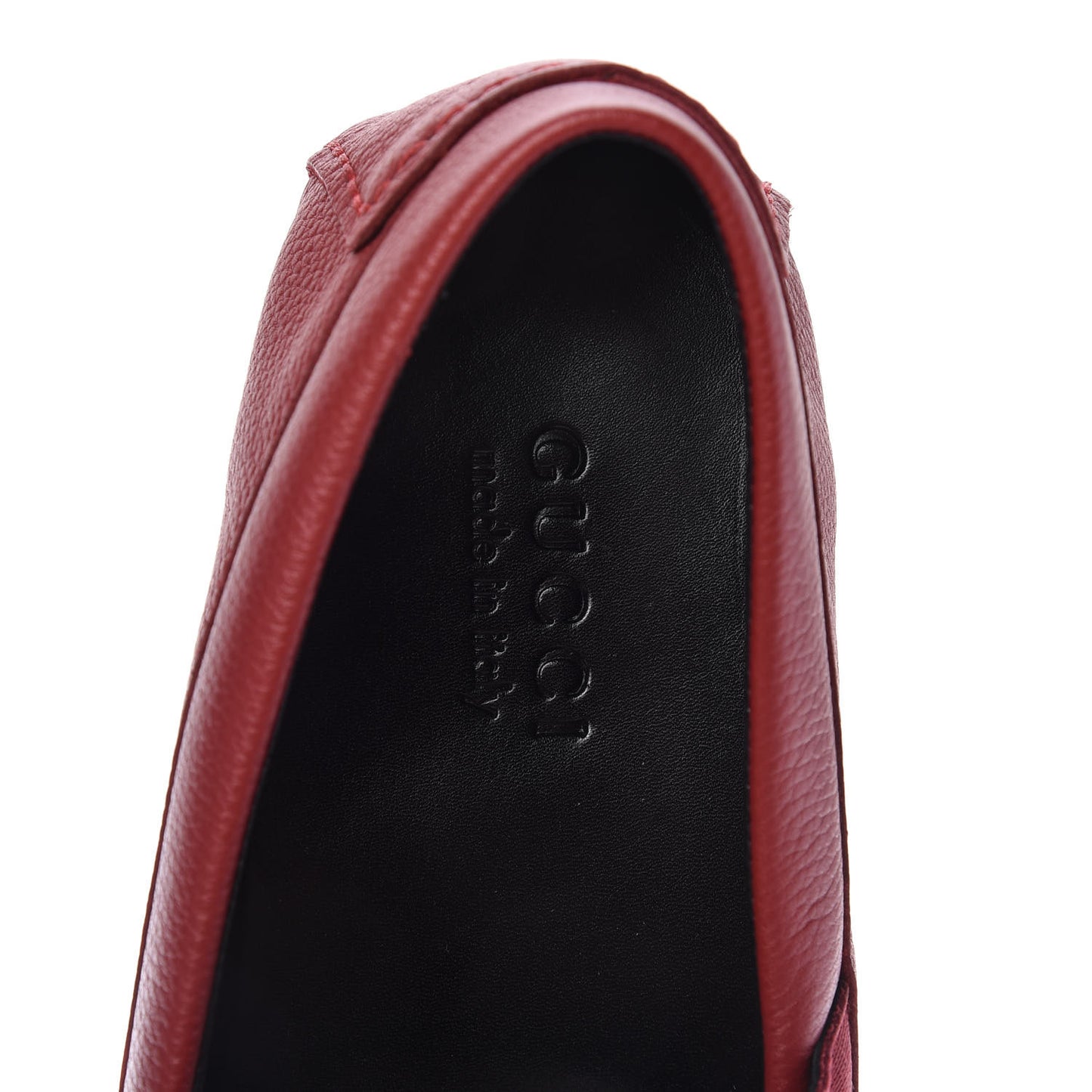 Calfskin Web Mens Driver Loafers 9 Red