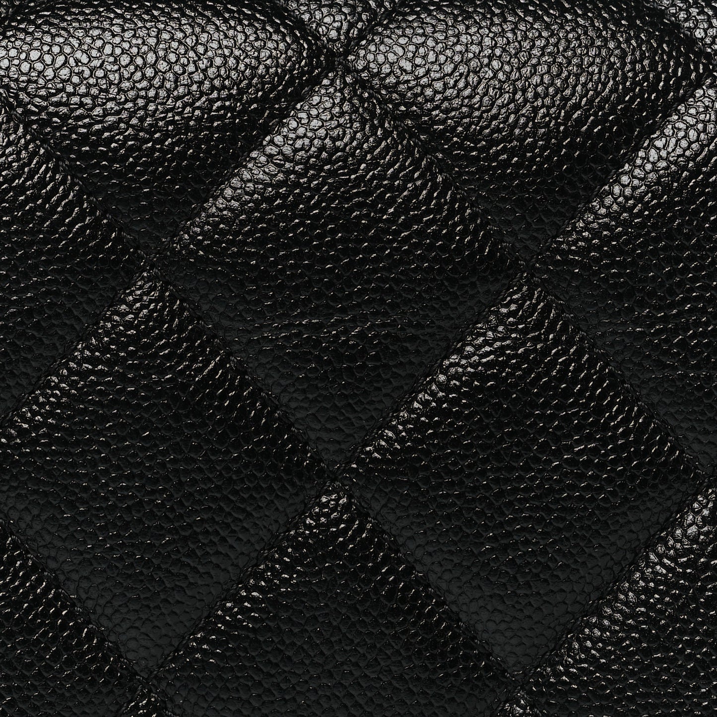 Shiny Caviar Quilted Small Chain Melody Flap Black