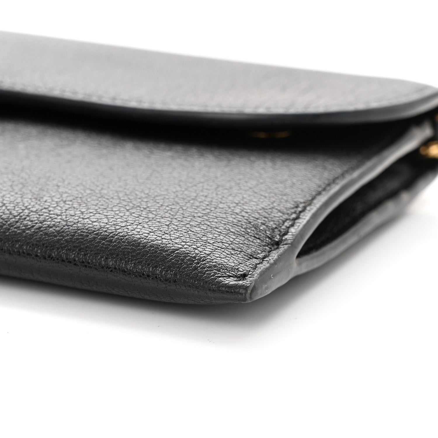 Christian Dior Goatskin Saddle Long Wallet With Chain Black 11 of 12