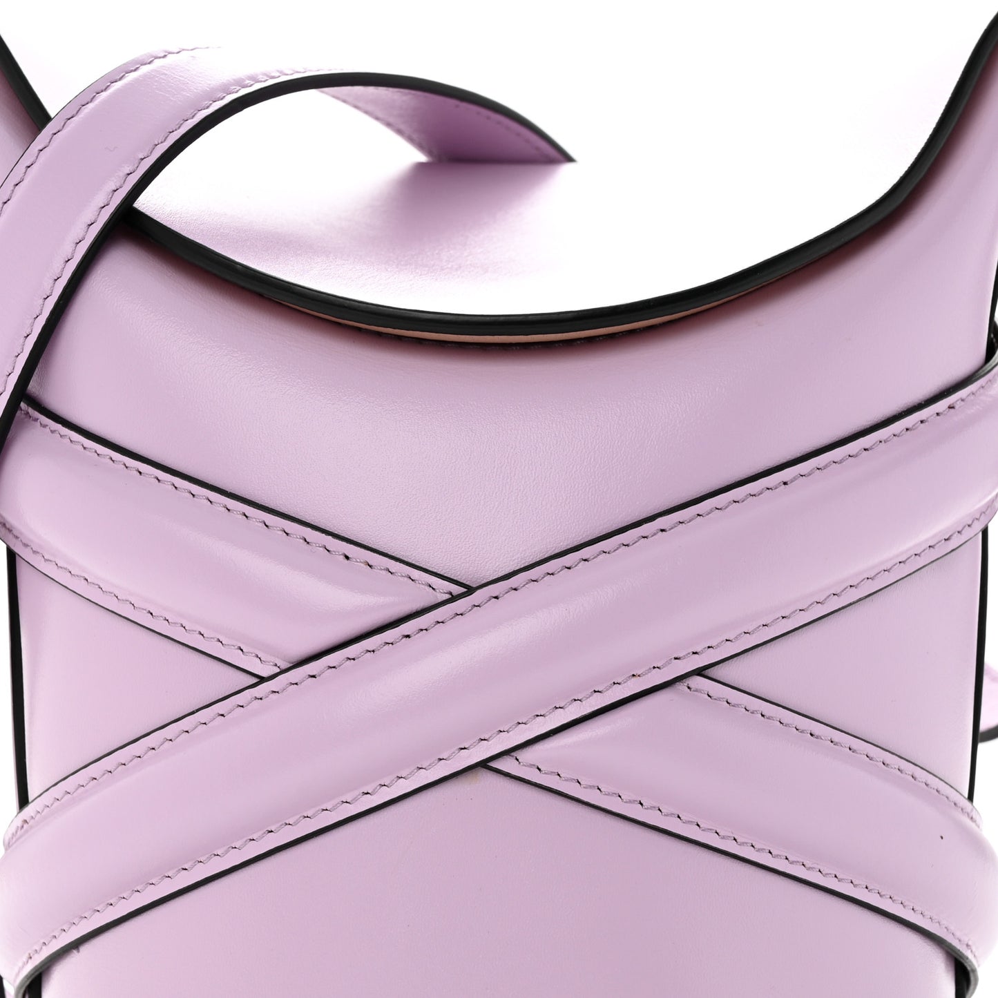 Calfskin The Curve Small Shoulder Bag Lilac