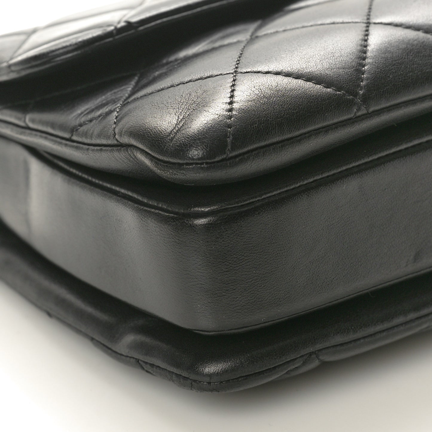 Lambskin Quilted Small Trendy CC Dual Handle Flap Bag Black