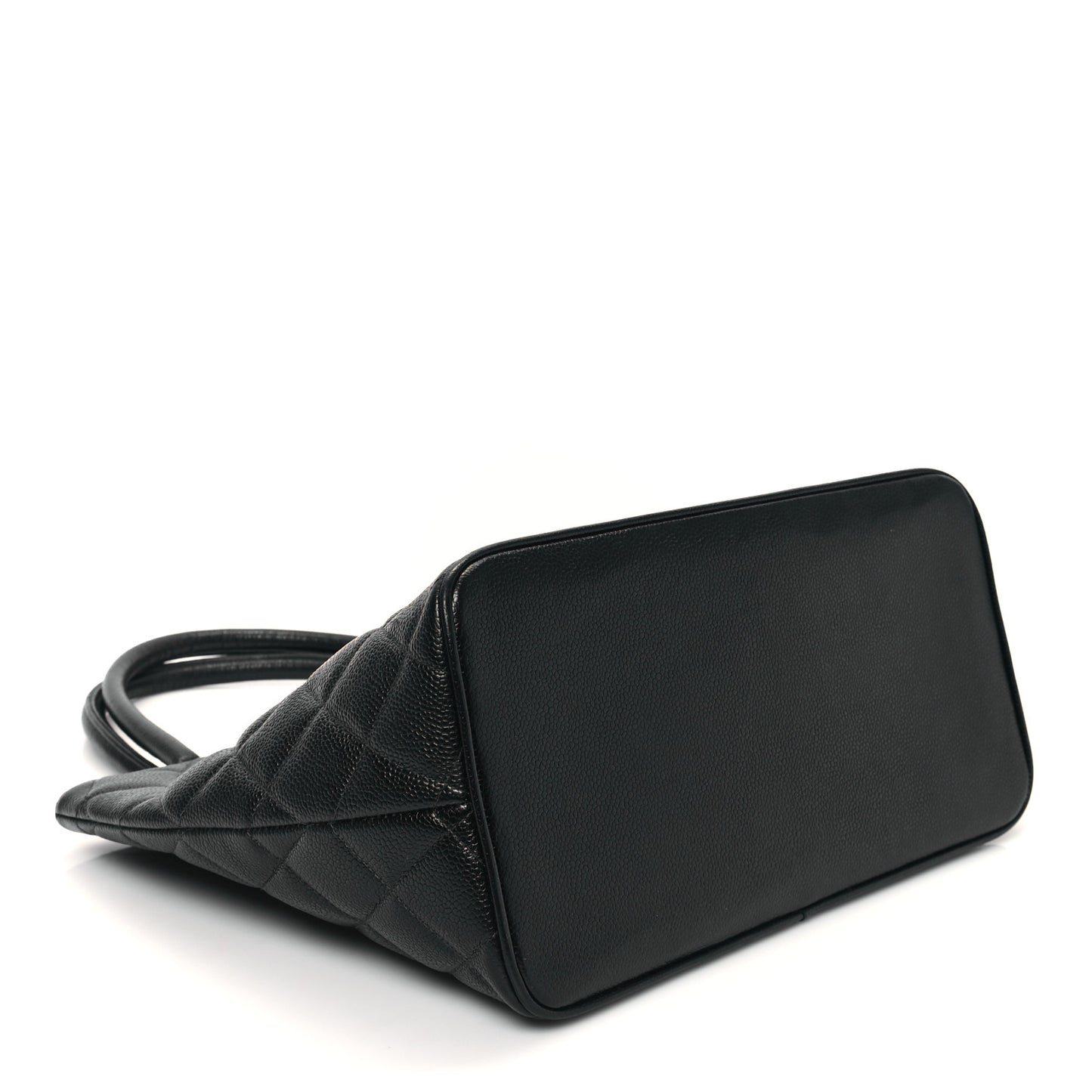 Caviar Quilted Medallion Tote Black